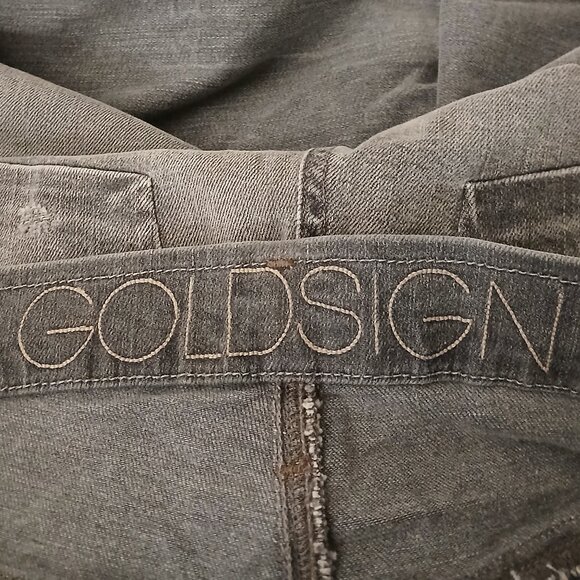 Goldsign Jeans Size 27 Virtual Skinny Ankle Distressed Gray Denim Stretch USA - Picture 7 of 9